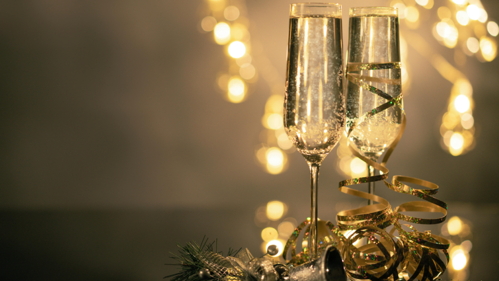 Wine glasses for New Years